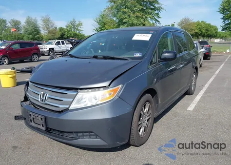 2013 Honda Odyssey Ex-L из США, поврежденный, VIN 5FNRL5H61DB034458